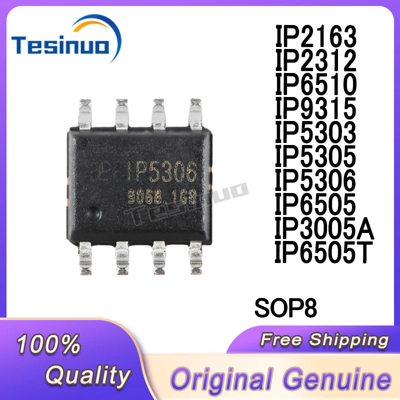 5pcs IP2163 IP2312 IP6510 IP9315 IP5303 IP5305 IP5306 IP6505 IP3005A IP6505T SOP8 ชิป ic
