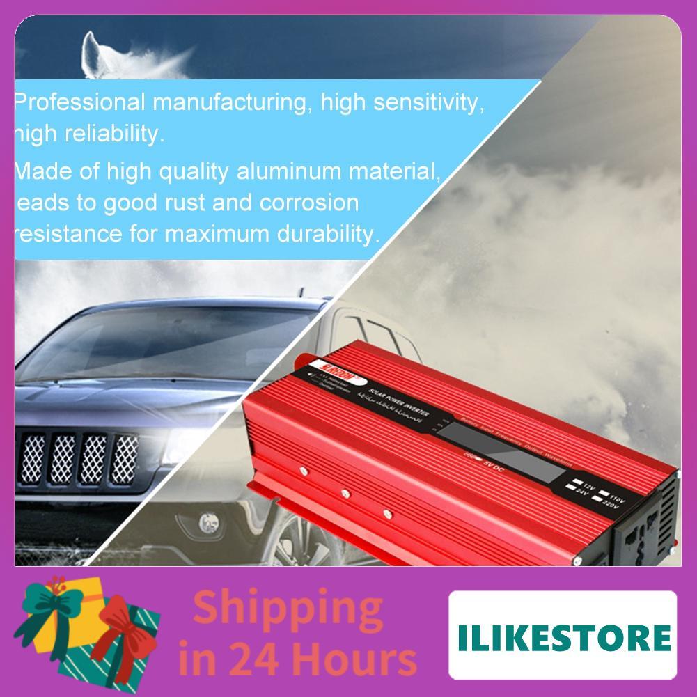 Ilikestore Ilikestore HYBRID INVERTER รถพลังงานแสงอาทิตย์ 6000W ชาร์จ USB LCD DC 12V to AC 220V