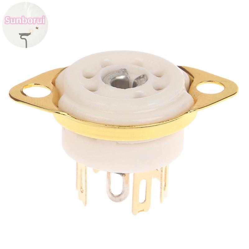 Sunborui 1PCS 6AQ5 EAA91 6J1 6J2 6X4 6Z4 ซ็อกเก็ตหลอดGold-Platedซ็อกเก็ตสําหรับ 7Pin B7G Vaccumหลอดเ