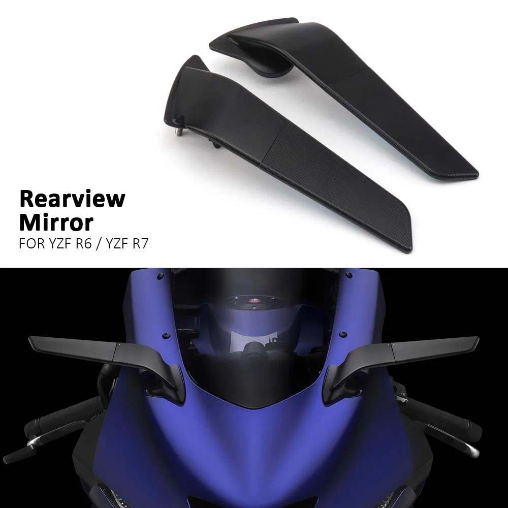 R6 ใหม่กระจกมองหลังสําหรับ YAMAHA YZF R6 R6 2017-2020 YZF R7 R7 2021 2022 2023 ปรับ Stealth กระจกกีฬ