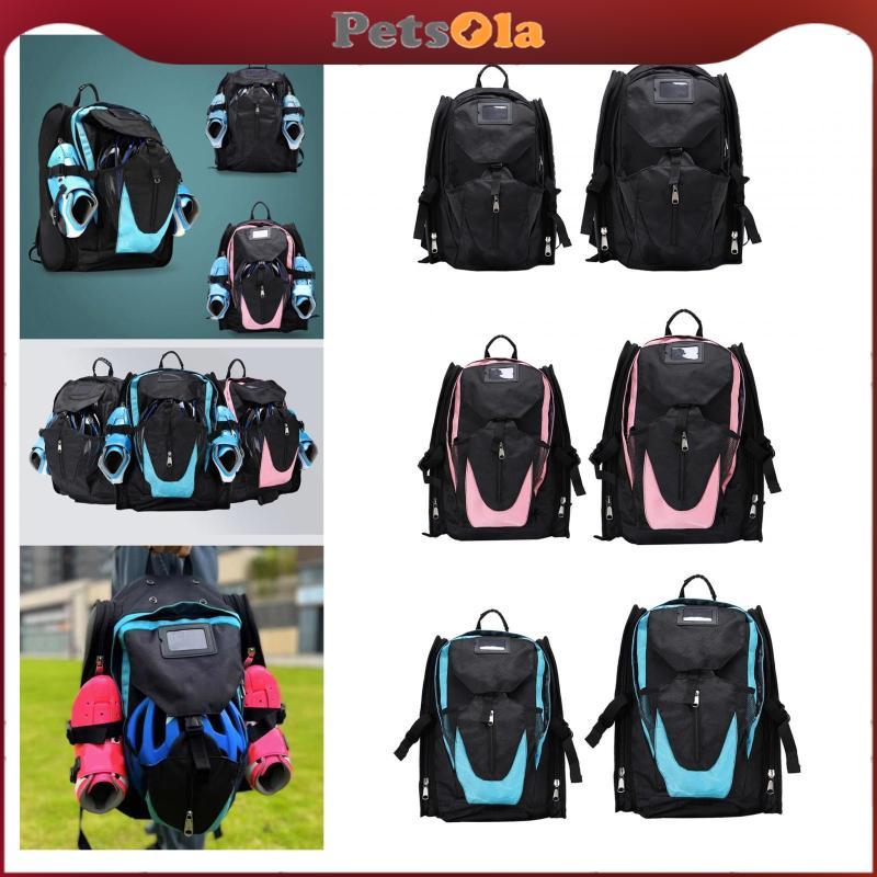 [PETSOLA] กระเป๋าเป้สะพายหลังสำหรับโรลเลอร์สเก็ต และอุปกรณ์เสริมรองเท้าสเก็ตน้ำแข็ง