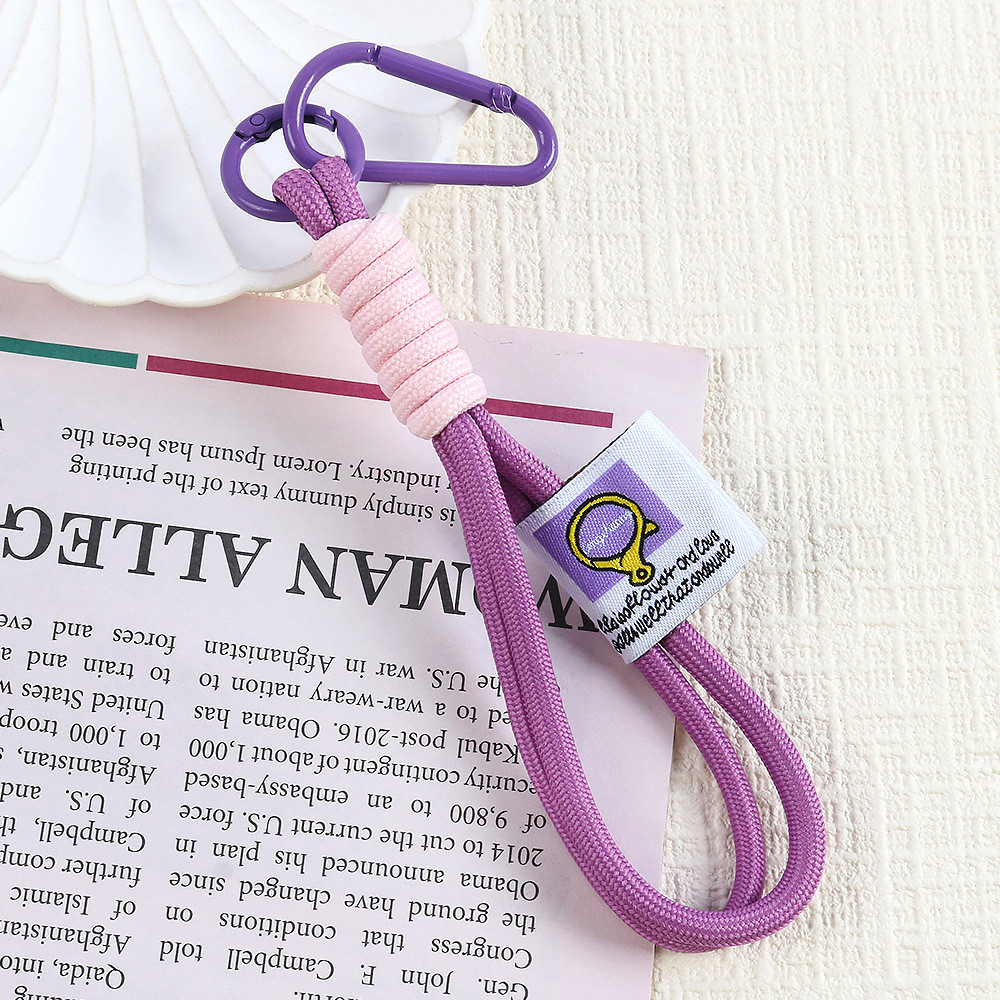 ใหม่สร้างสรรค์สีพวงกุญแจไนลอนแขวนเชือกปีนเขาหัวเข็มขัด ทําเอง ตุ๊กตาจี้โทรศัพท์มือถือโซ่กระเป๋าแขวนเชือก - รูปที่ 6