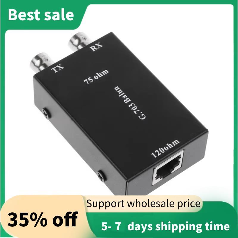 2.048Mbps G703 Coaxial BNC to RJ45 Transmitter E1 Converter Balance to Unbalance 75 Ohm to 120 Ohm I
