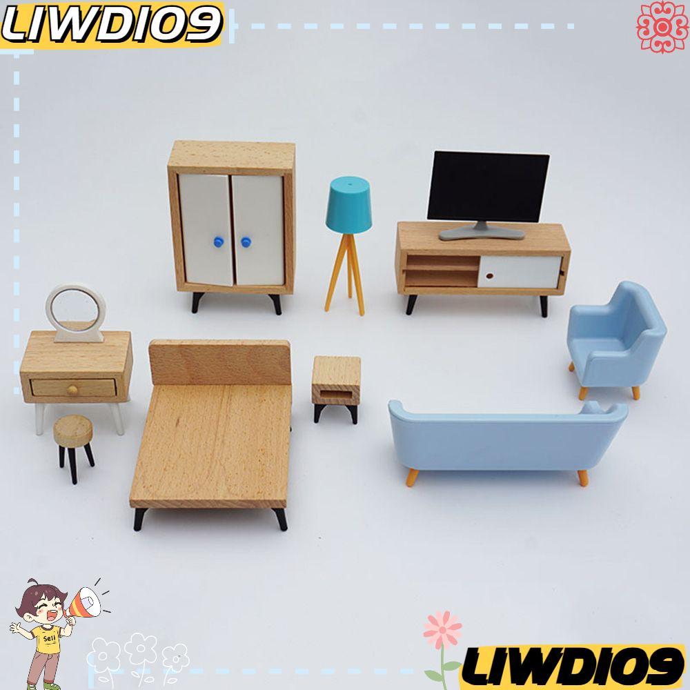 LIWD Mini Furnishing Dolls Accessories ของเล่นเด็ก Micro Landscape TV Cabinet