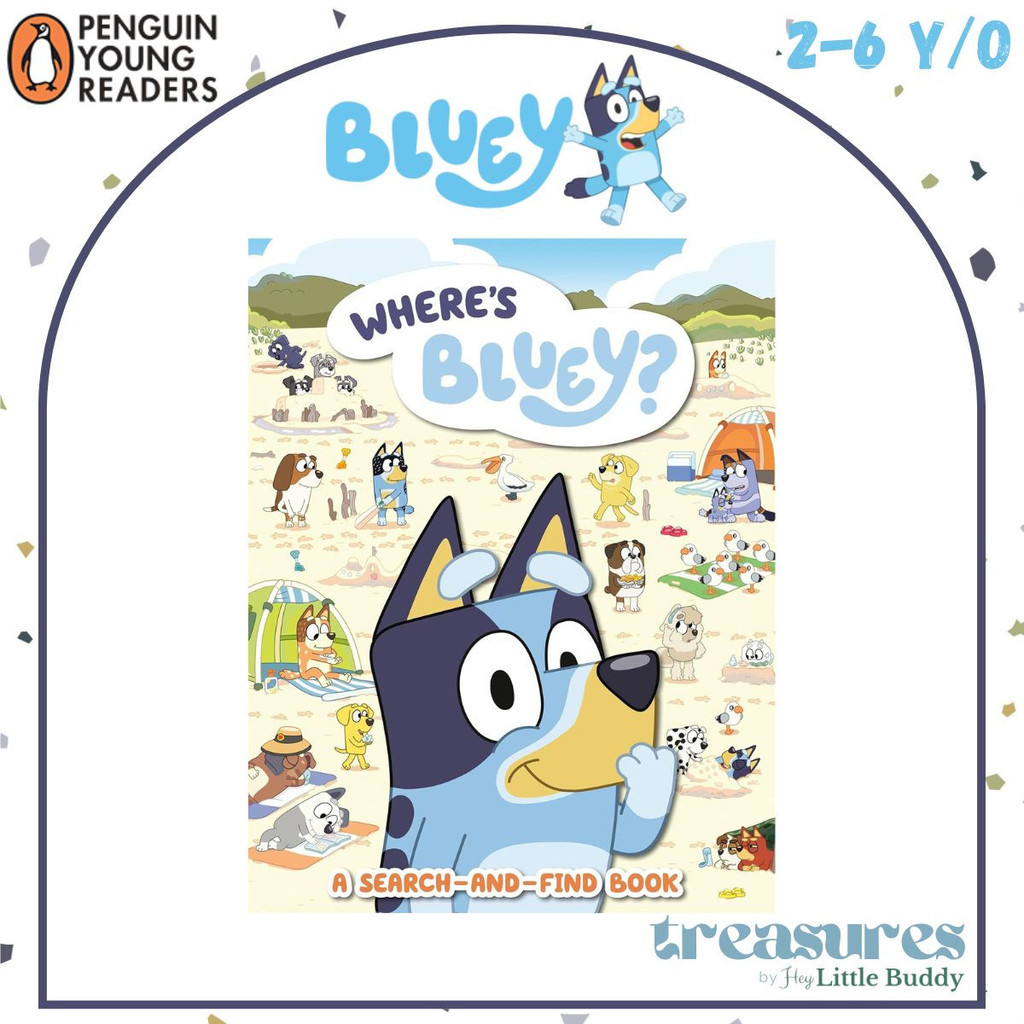 บลูซี่ที่ไหน? หนังสือค้นหาและค้นหา Bluey Bingo Chilren