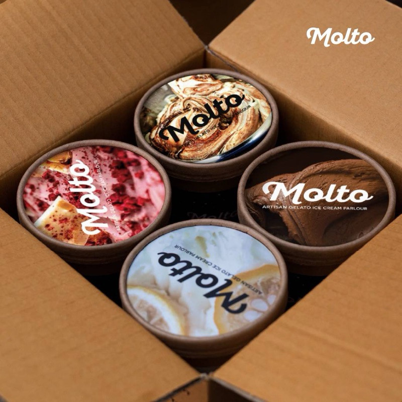 ‼️Set 4 ถ้วย ส่งฟรี‼️ มอลโต้ ไอศกรีม 16 ออนซ์ - Molto Premium Gelato - Ice cream 16 oz.