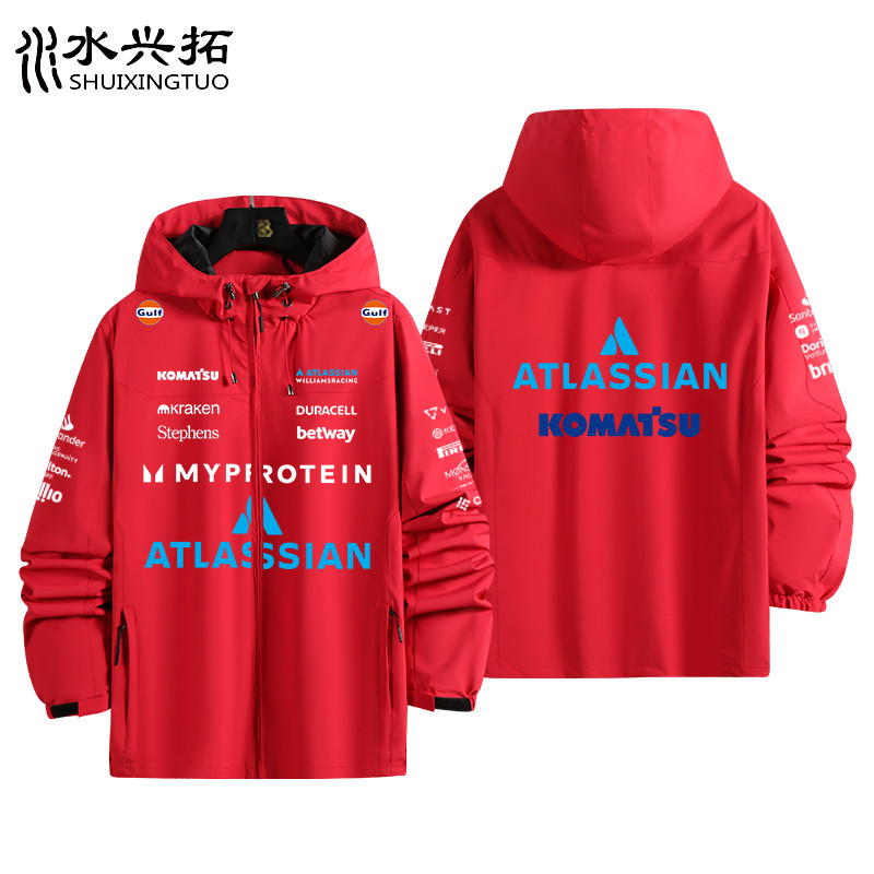 Williams Fleet F1 สูตรชุดรถ Soft Shell Jacket ผู้ชายผู้หญิงสามารถสวมใส่เสื้อแจ็คเก็ตกันลม 4D Ultra H