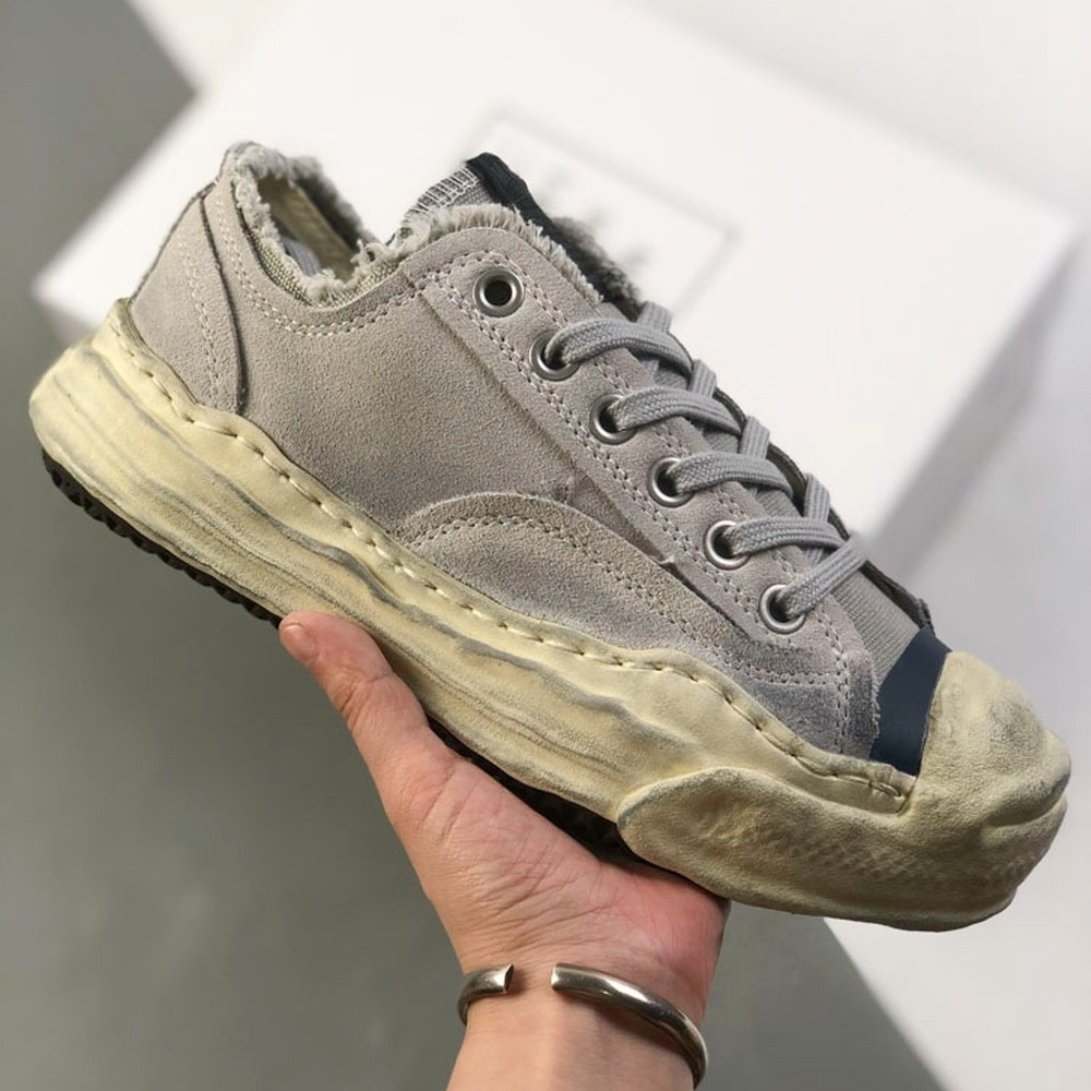 MMY Maison MIHара YASУHIRО Wayne รองเท้าสนีคเกอร์ ส้นหนังแท้ แบบ 4YE0 22NZ