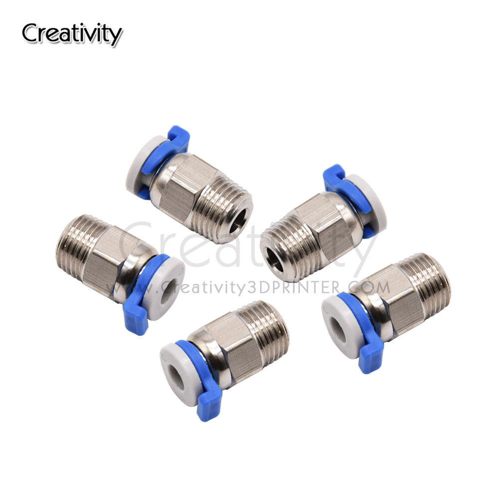 Pneumatic Connectors PC4-01 Remote For V6 MK8 CR10 Ender3 Ender3V2 J-head 1.75mm PTFE Tube 3D Printe