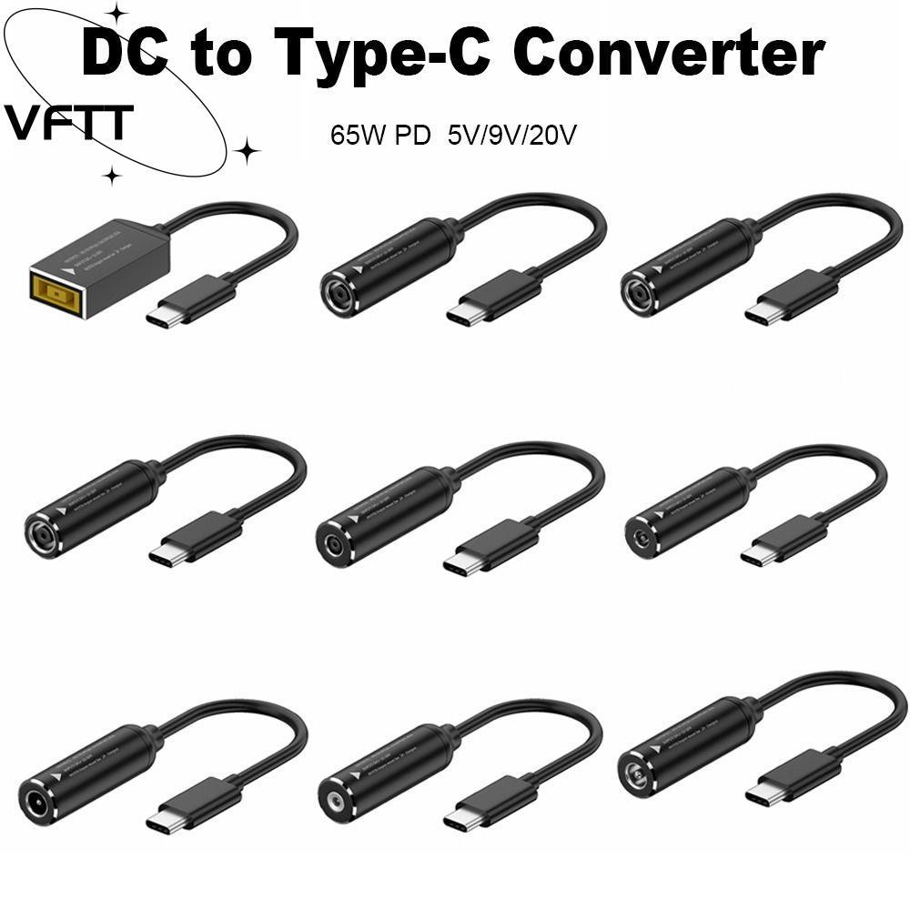 VFTT Converter Connector 5.5X2.5 7.4X5.0 4.5X3.0mm 5v 9v 12v DC to Type C สําหรับ //
