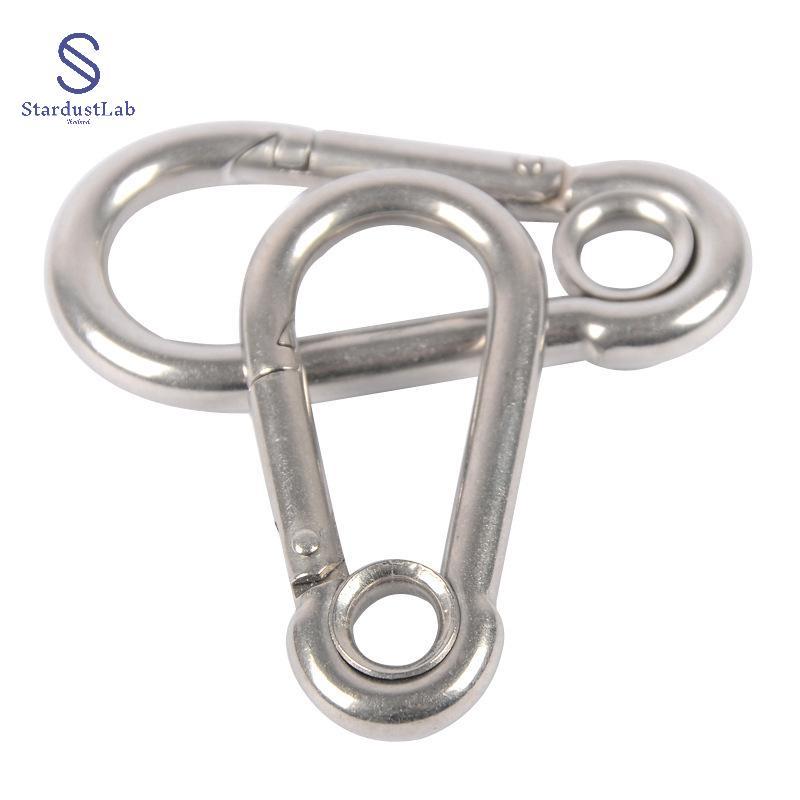 StardustLab M4 M5 M6 M7 M8 สแตนเลส Carabiner Carbine Snap Hook พร้อมตาไก่สปริงหัวเข็มขัดแหวน SDL