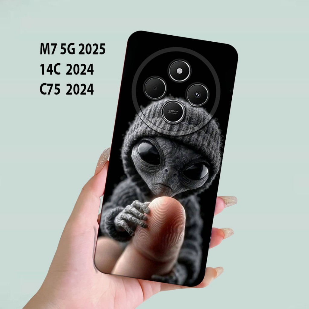 เคส Xiaomi POCO M7 5G 2025 - POCO C75 2024 - REDMI 14C 2024 _Softcase Silicone Hp สีดําใสยืดหยุ่น