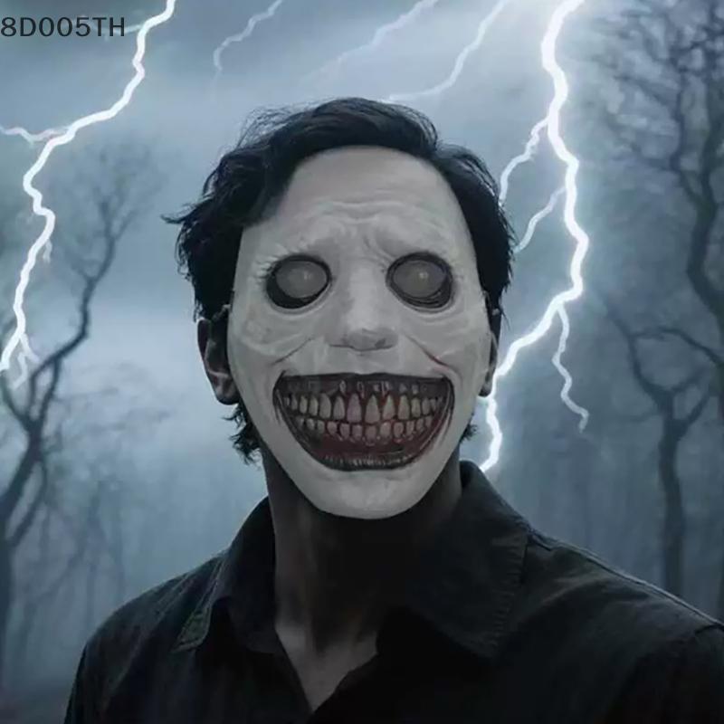 [JTS] สยองขวัญ Exorcist Smiling Face Demon Mask คอสเพลย์ Evil Creepy Ghost Skull หน้ากากพลาสติกฮาโลว