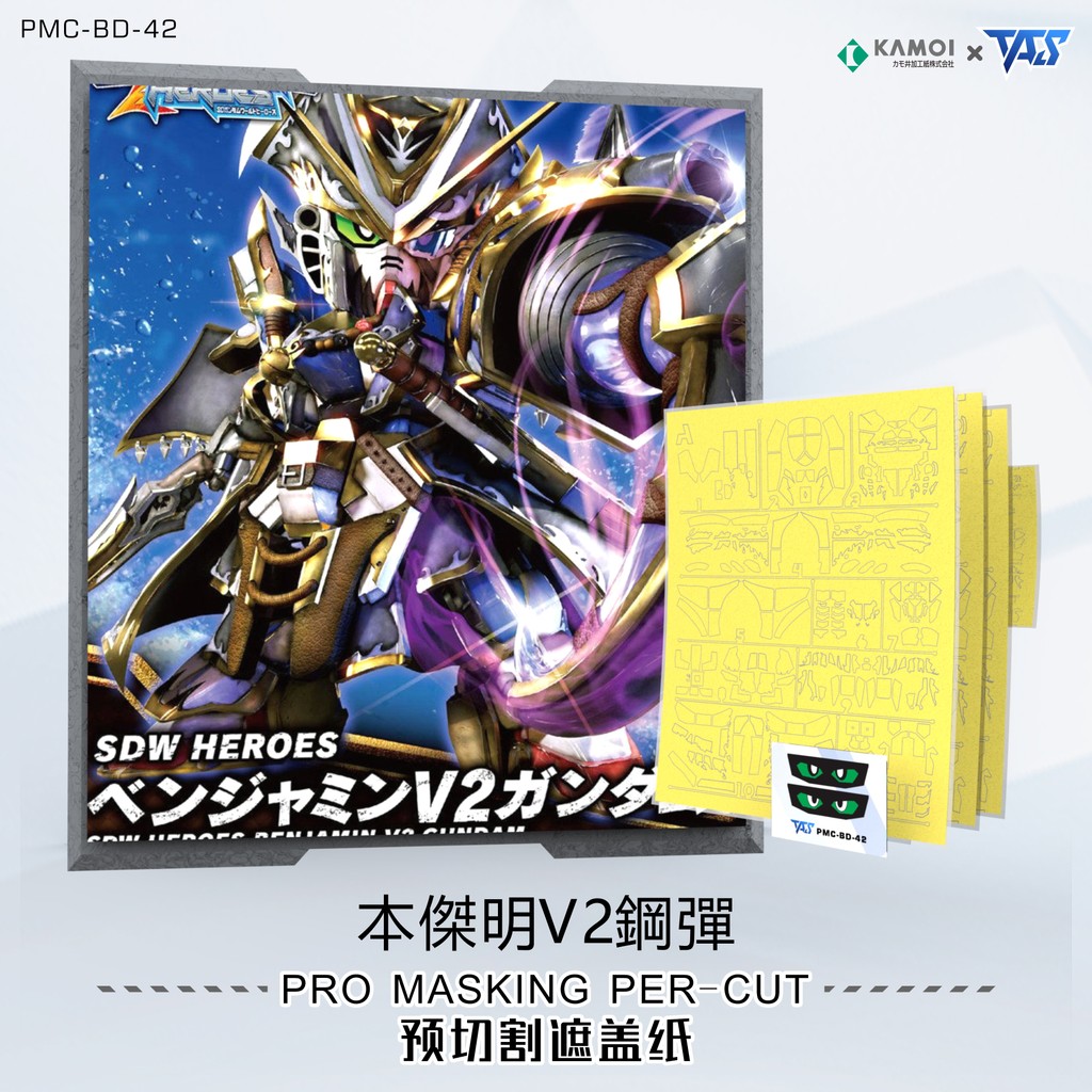 T TAS Indulgent SDW Benjamin V2 Pirate Gundam Pre-Cut Mask with Gundam Model Dedicated Spraying