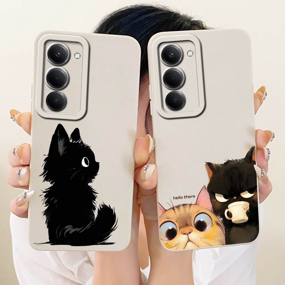 สําหรับ Xiaomi Redmi 15 4G 5G หมายเหตุ 15R เลนส์ป้องกันกรณี Redmi15 Note15R แมวน่ารักการ์ตูนซิลิโคนอ่อนนุ่มเคสโทรศัพท์
