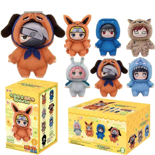 Naruto ตุ๊กตาตุ๊กตาของเล่น Eaki Naruto ไวนิล Q-version Series Movable Figure 6 ชิ้นกล่องตาบอดของเล่นตุ๊กตาเด็กของขวัญ