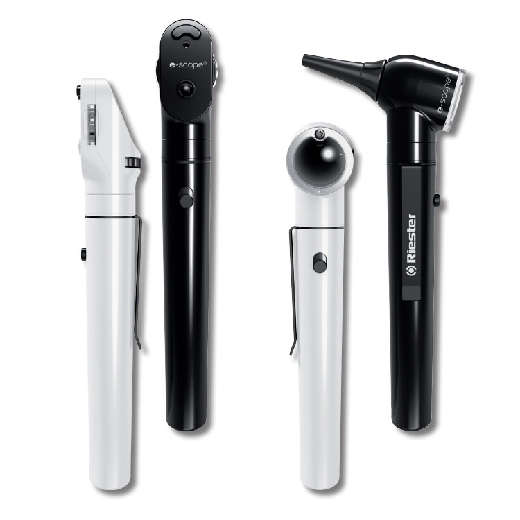 Riester ชุดอุปกรณ์สำหรับส่องตรวจหู แบบพกพา (R2110,2111-203) [รับประกัน 1 ปี]  รุ่น e-scope F.O. Otos