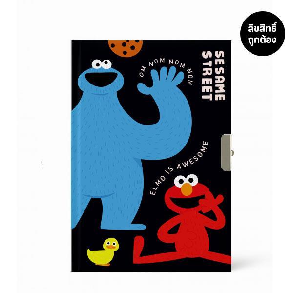 Bundanjai (สมุด) SST7-สมุดบันทึกกุญแจล็อก : Sesame Street-7B Key Lock Notebook (SST7B-KLNB-13-BK) W1