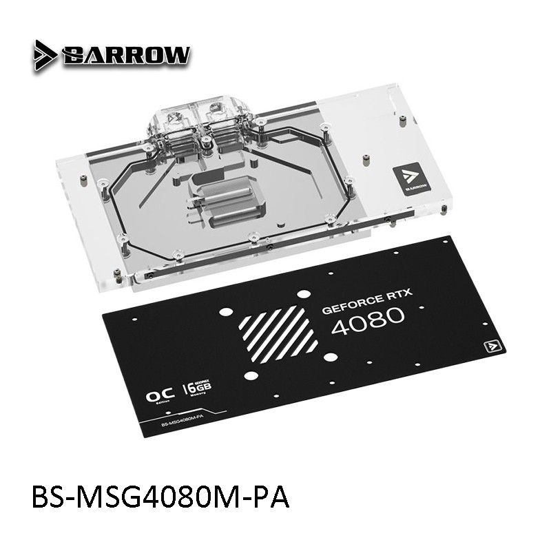 Barrow GPU Water Block สําหรับ MSI RTX 4080 16GB SUPRIM X กราฟิกการ์ด Cooler พร้อม Backplate,BS-MSG4