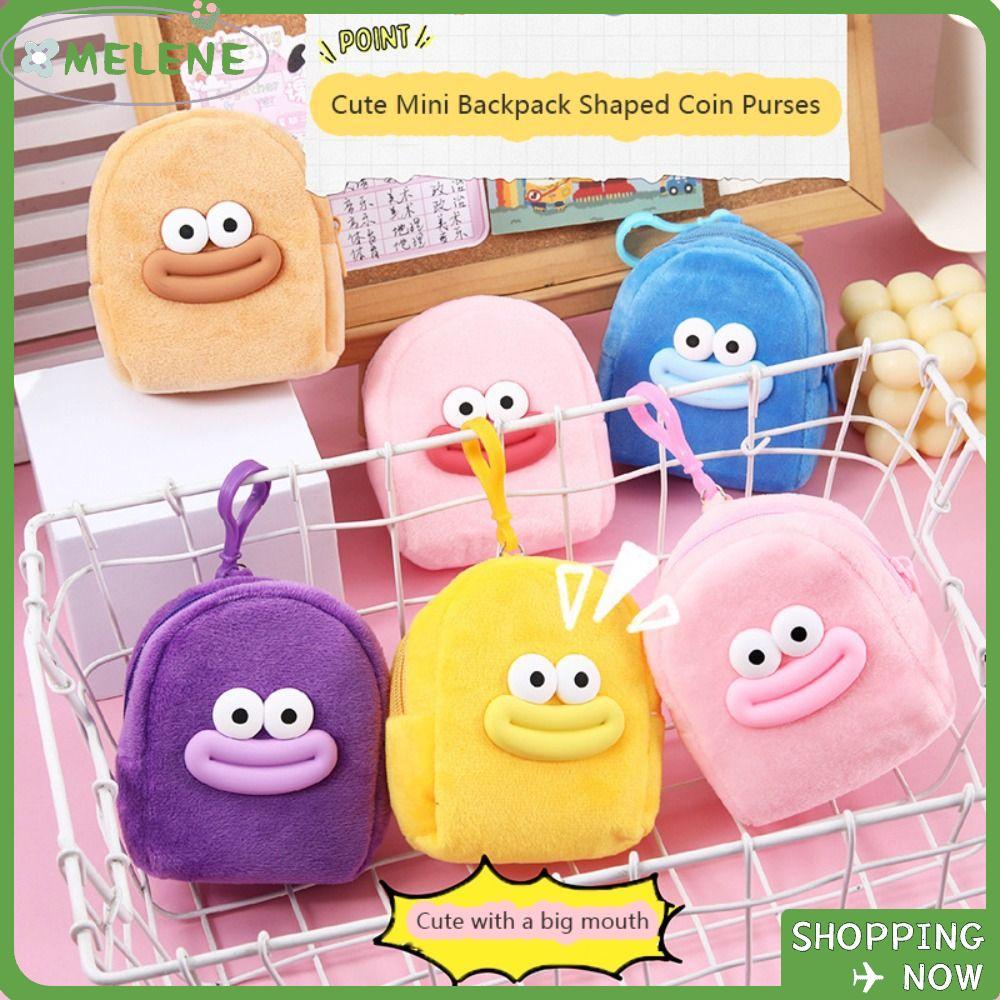 HOBBYIN กระเป๋าใส่เหรียญตุ๊กตา ขนาดกะทัดรัด ออกแบบมาพร้อมช่องสำหรับบัตร และซิปร้อยเรียง ดูน่ารักเหมือนการ์ตูน