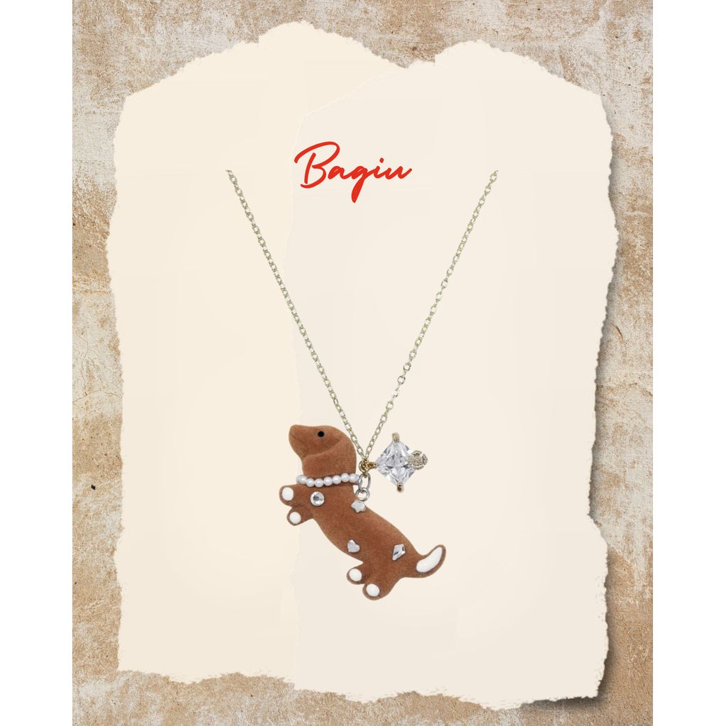 Bagii | necklace | Doggie necklace | สร้อยคอ สร้อยคอแฟชั่น จี้สุนัขดัชชุน เครื่องประดับผู้หญิง สไตล์เกาหลี BG260185