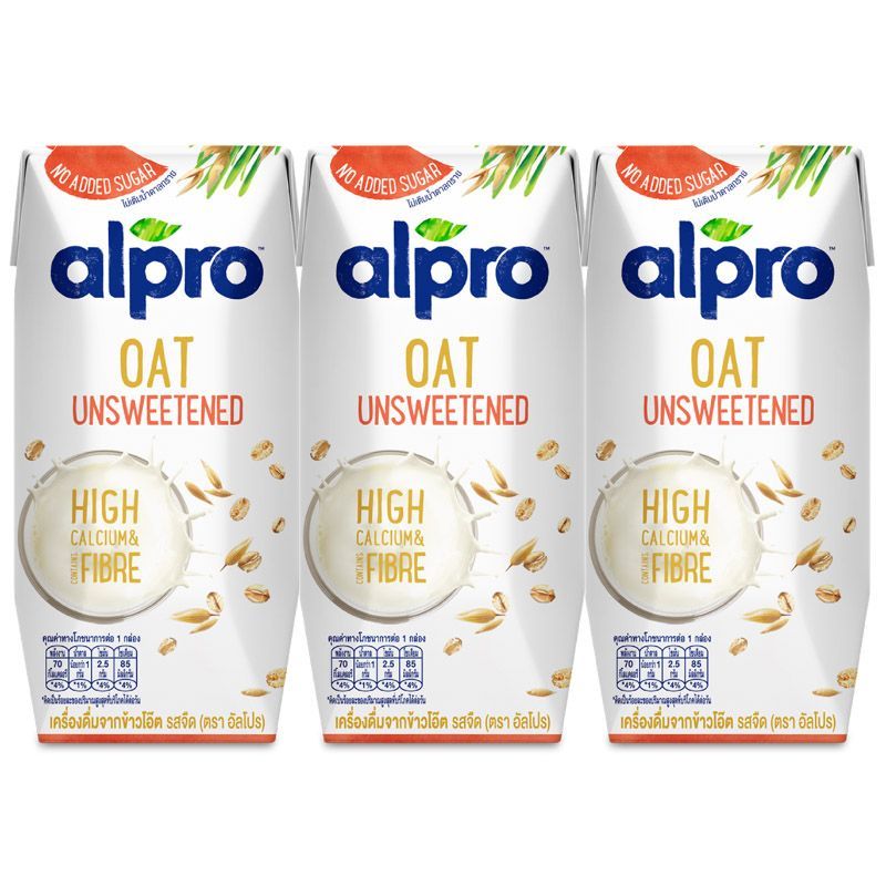 อัลโปรเครื่องดื่มข้าวโอ๊ตรสจืด 1000มล. Alpro Oat UHT Unsweet 1000ml. [หมายเลขบาร์โค้ด 8851359985607 ]