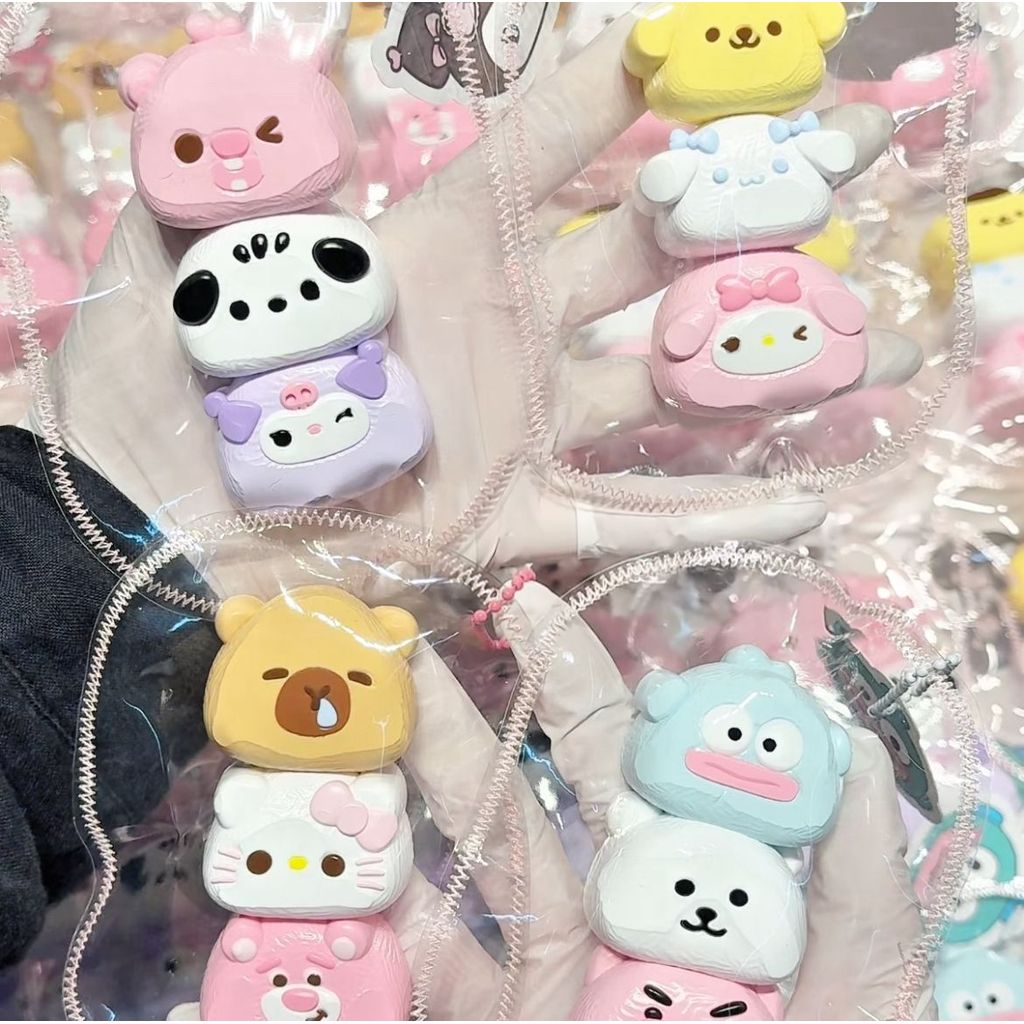 ของเล่นสกุชชี่ซิลิโคนลาย Sanrio น่ารักสไตล์ INS ดีไซน์สวยหรู เป็นสินค้าขายดี