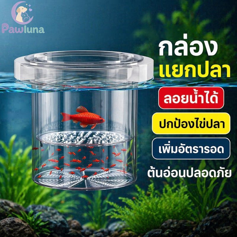 ลอยปลา Breeding Box Aquarium แยก Hatchery ทอด Protector ไข่ Guard Sick Fish Divider
