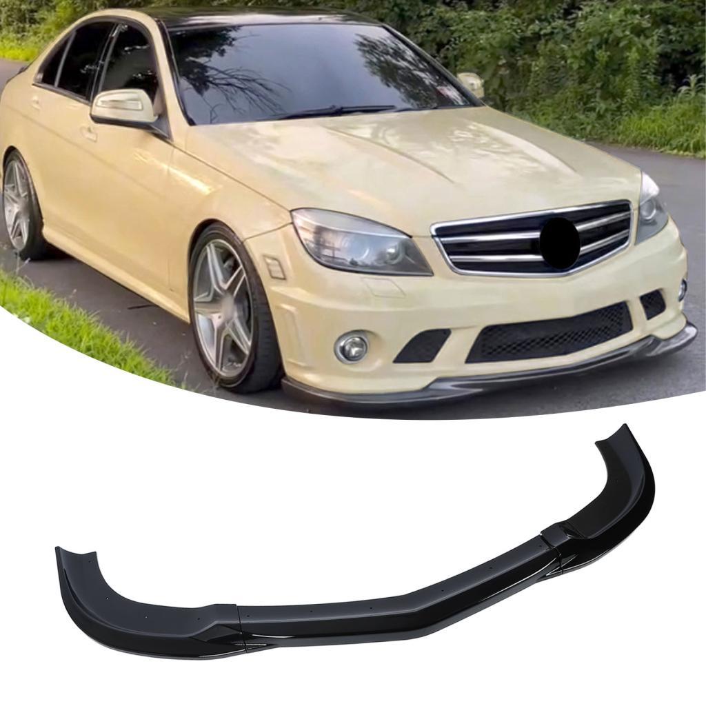 Houglamn ด้านหน้ากันชนสปอยเลอร์ Protector 3 ชิ้น Splitter Sporty ดูสําหรับ C Class W204 Pre Facelift