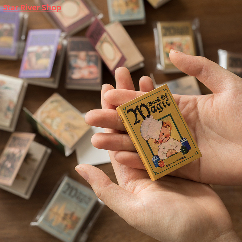 100 ชิ้น/ล็อตแผ่นบันทึกวัสดุกระดาษ Magic Book Junk Journal