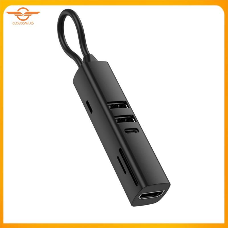 [CloudsMiles] USB 3.0 HDTV 4K 30Hz วิดีโอ 7 in 1 USB C HUB SD TF Card Slot Reader Multi-Ports PD 100