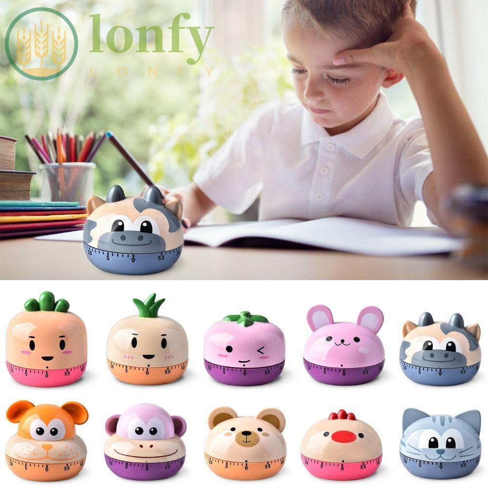 LONFY Mechanical Timer Student Learning Time Gifts Animal Kitchen Food Timer