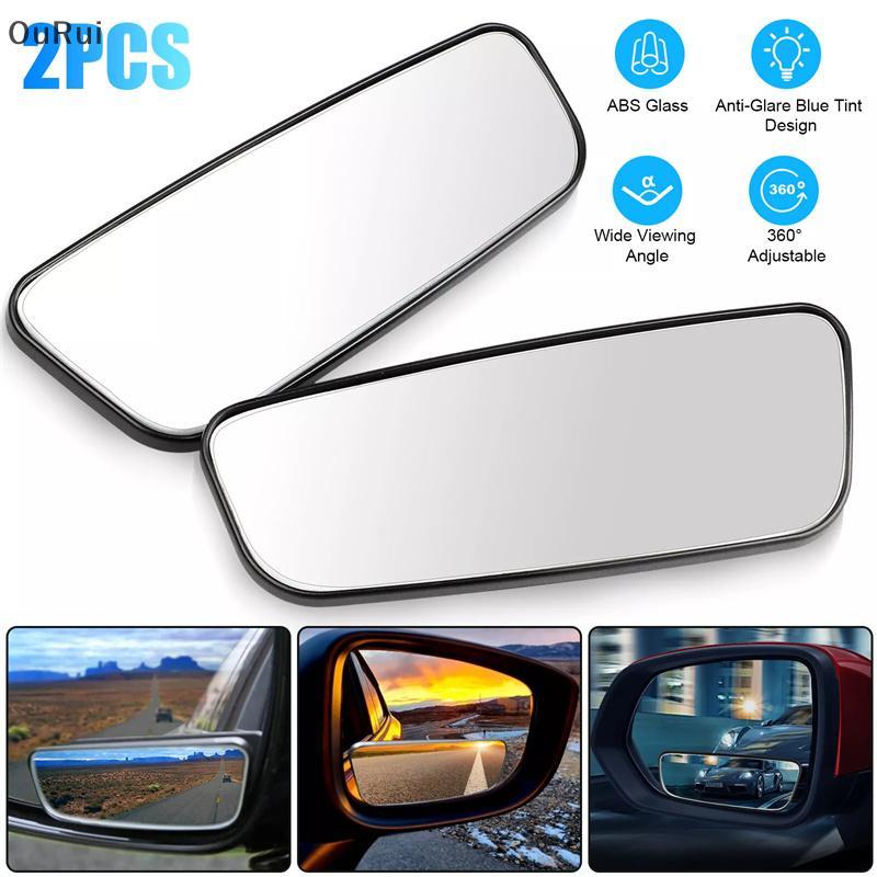 [B&C] 2PCS กระจกมองข้างรถยนต์ Blind Zone Mirrors มุมกว้าง 360 องศา เสริมทรงกลม Dead Zone Mirrors ปกต