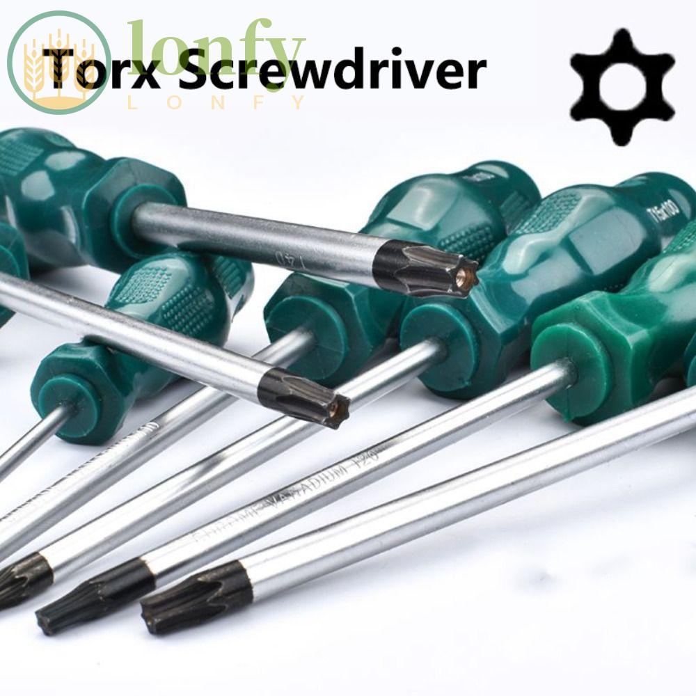 LONFY Torx ไขควง, ไขควงหกเหลี่ยมขนาด 400 มม., เครื่องมือมือพร้อมรู T15 T20 T25 T30 ไขควงอัลเลน