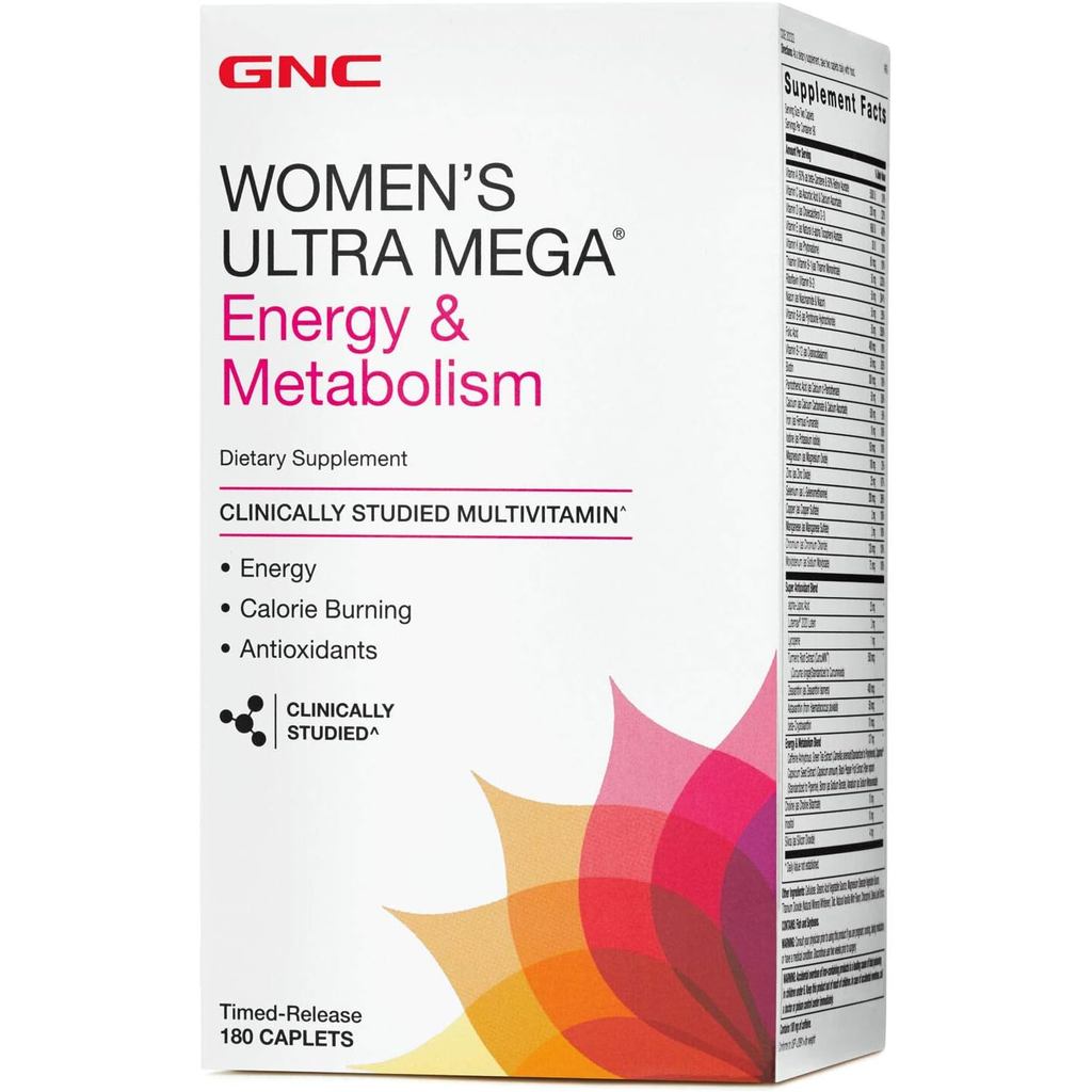 GNC Jiananxi Ladies Multivitamin, GNC Mega-Energy & Metabolsm, 1
