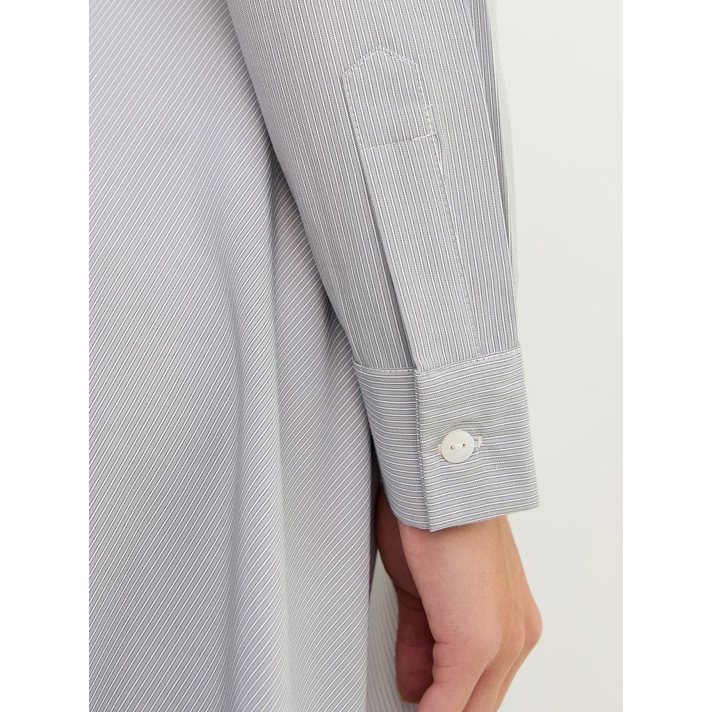 [Pomelo] เสื้อเชิ้ตแขนยาวแต่งขอบลูกไม้ / Lace Trim Long Sleeve Shirt — صورة 4