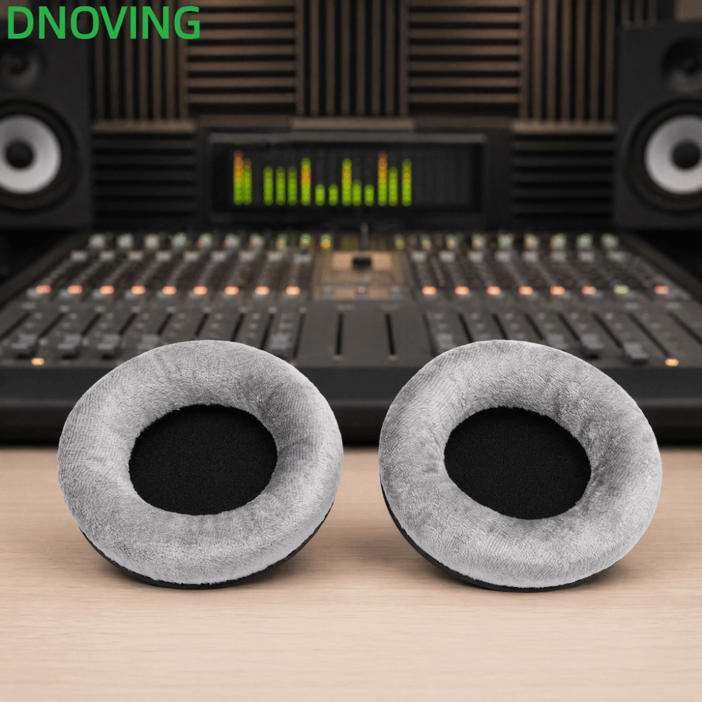 DNOVING 2PCS Noise Isolation Ear Cushions, 100 มม.กํามะหยี่เปลี่ยนแผ่นรองหูฟัง,หน่วยความจําโฟมนุ่มสบ