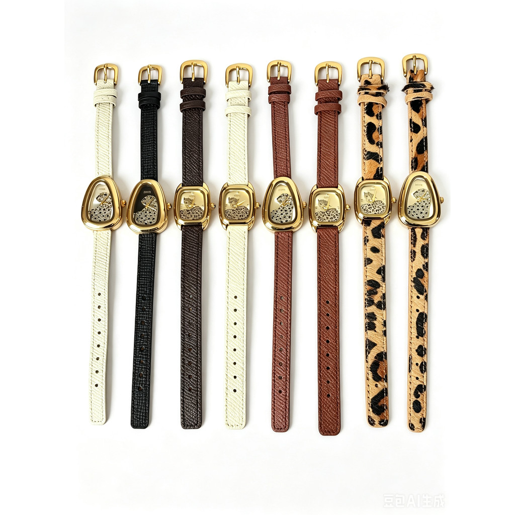 IEKE Live Leopard Print Belt Watch Female High-value Classy Watch Female Fashion