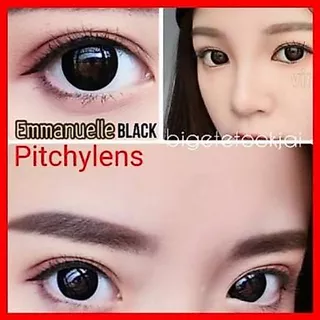 💟 Pitchylens ๑ Emmanuelle ( Emquatiar)สายตา -00 ถึง -1000 brown gray Contactlens บิ๊กอาย คอนแทคเลนส์ ราคาถูก ฟรีตลับ.