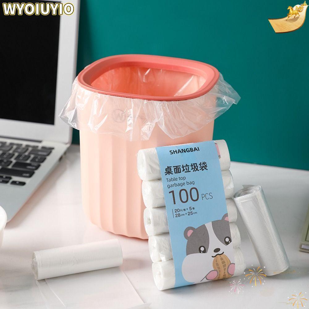 ว้าว ถุงขยะตั้งโต๊ะ, ขนาดเล็ก 100 ชิ้นถุงขยะขนาดเล็ก, ถุงขยะแบบใช้แล้วทิ้งแบบหนาทนทานสําหรับใช้ในโต๊ะ