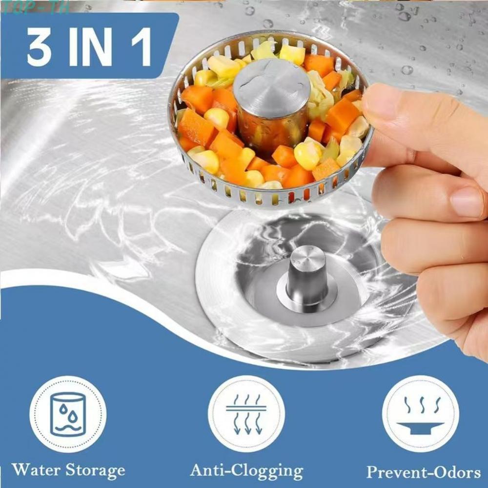 Standard Size Stainless Steel Drain Strainer for Home Kitchen Sink Installations