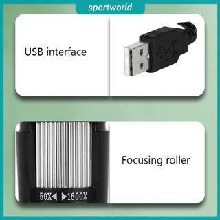 ABS Professional กล้องจุลทรรศน์อิเล็กทรอนิกส์ดิจิตอล USB 1600X/1000X สำหรับการใช้งานหลากหลาย 8 LED USBดิจิตอลแว่นขยายEndoscopeกล้อง