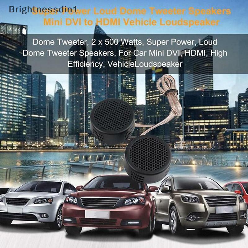 [Brightnessdin] 2 ชิ้นรถมินิเสียง 500 วัตต์ทวีตเตอร์โดมลําโพงลําโพงลําโพงเสียงดัง Super Power Audio 