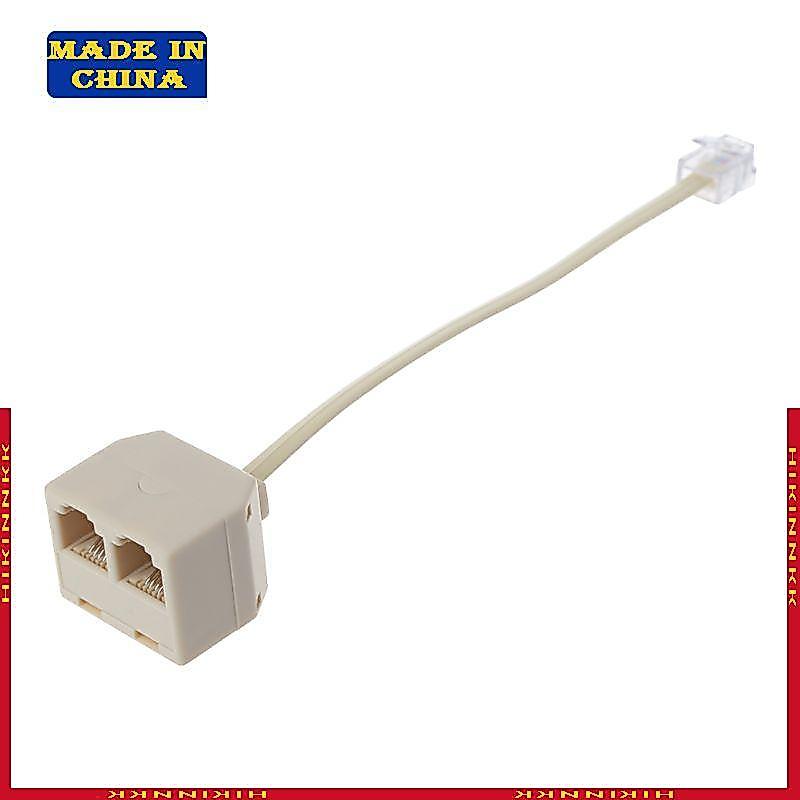 HIK โทรศัพท์ Splitter RJ11 6P4C 1 ชาย 2 หญิงอะแดปเตอร์ RJ11 ถึง RJ11 แยก