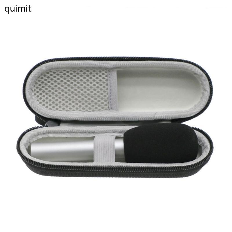 QUIM ป้องกัน EVA Hard Storage Case กระเป๋า EVA สําหรับคอนเดนเซอร์ไมโครโฟน