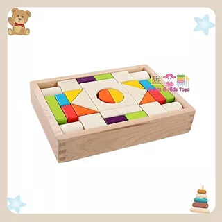 ๋JKP Toys ของเล่นไม้เสริมพัฒนาการ บล็อกไม้กระตุ้นความคิด เป็นชุดบล็อกไม้ 30 ชิ้น