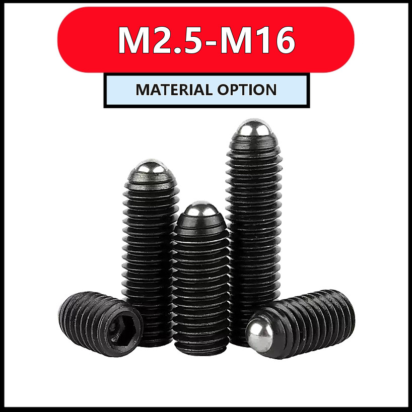 สกรูตัวหนอน M2.5-M16 เหล็กเกรด 12.9 แข็งแรง (1-10pcs) [FKY-M1]