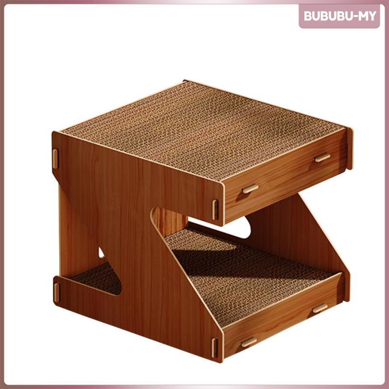 [BubuMY] Cat Scratcher Cardboard House Reversible Pad Multi Level Cat Play Structure สําหรับแมวในร่ม