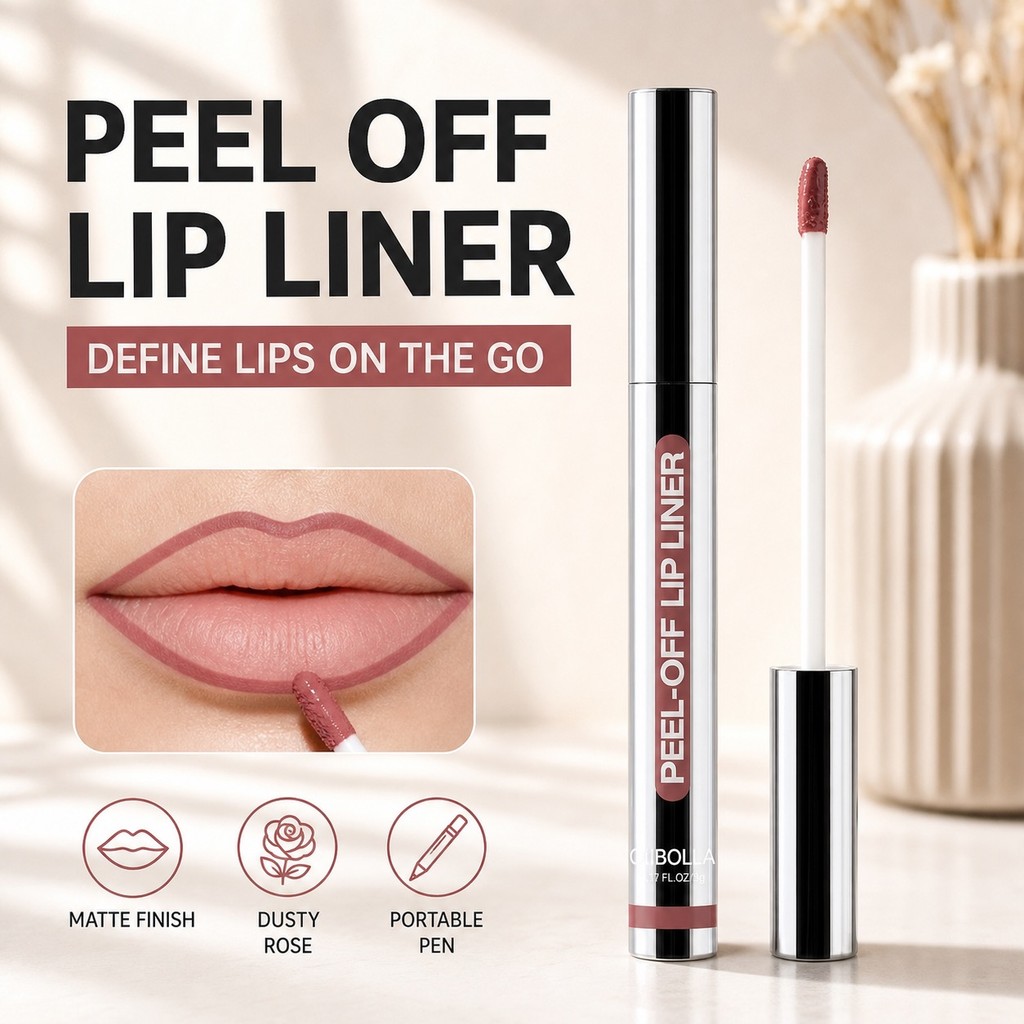 Peel Off Lip Liner Stain Matte Water Resistance Lip Tint สําหรับ Defined Lip Makeup และ Touch Ups แบบพกพา