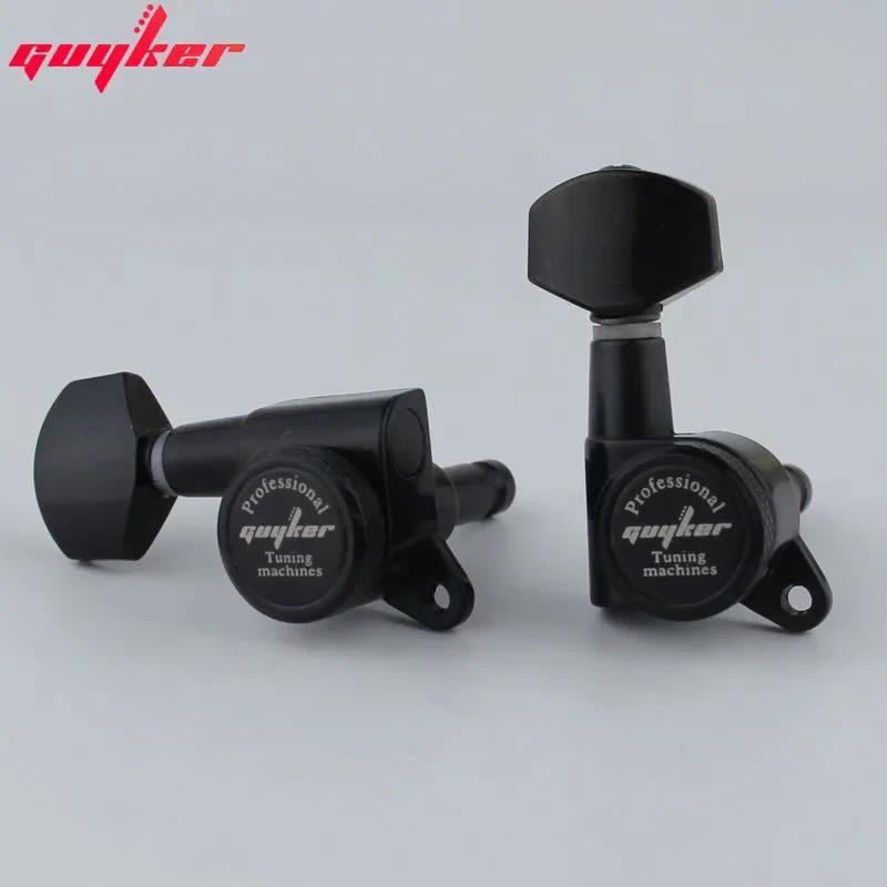 1 ชุด GUYKER สีดําล็อคกีตาร์หัวจูนเนอร์เกียร์ Ratio 1:18